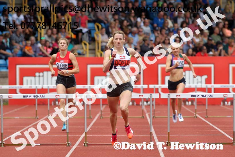 Womens 400 metres hurdles, British Championships, Birmingham. Photo: David T. Hewitson/Sports for All Pics